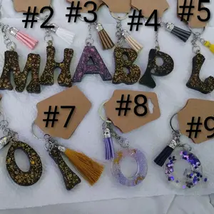 Letter Resin keychains