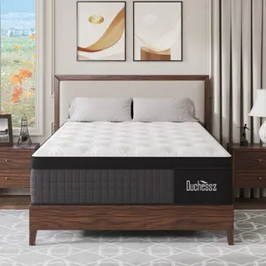 10/12/14 Inch Gel Memory Foam Mattress Hybrid Pocket Spring Twin Full Queen King Bed Mattress In A Box, Euro Top Medium Firm for Back & Lumbar Support, Individual Pocket Spring Bed for Motion Isolation & Fiberglass Free