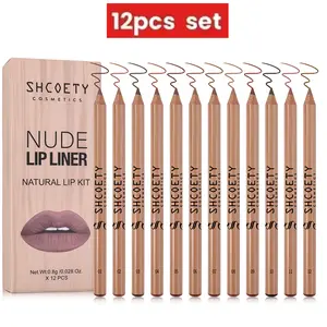 12-Piece Lip Liner Pencil Set – Transfer-Proof & Water-Resistant, Soft & Buildable, Ideal for Everyday Natural Look or Party Glam