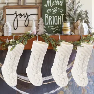 Christmas Stockings 6 Pack 22 Inches Large Size Knitted Stocking Christmas Decorations for Family Holiday Party Decor