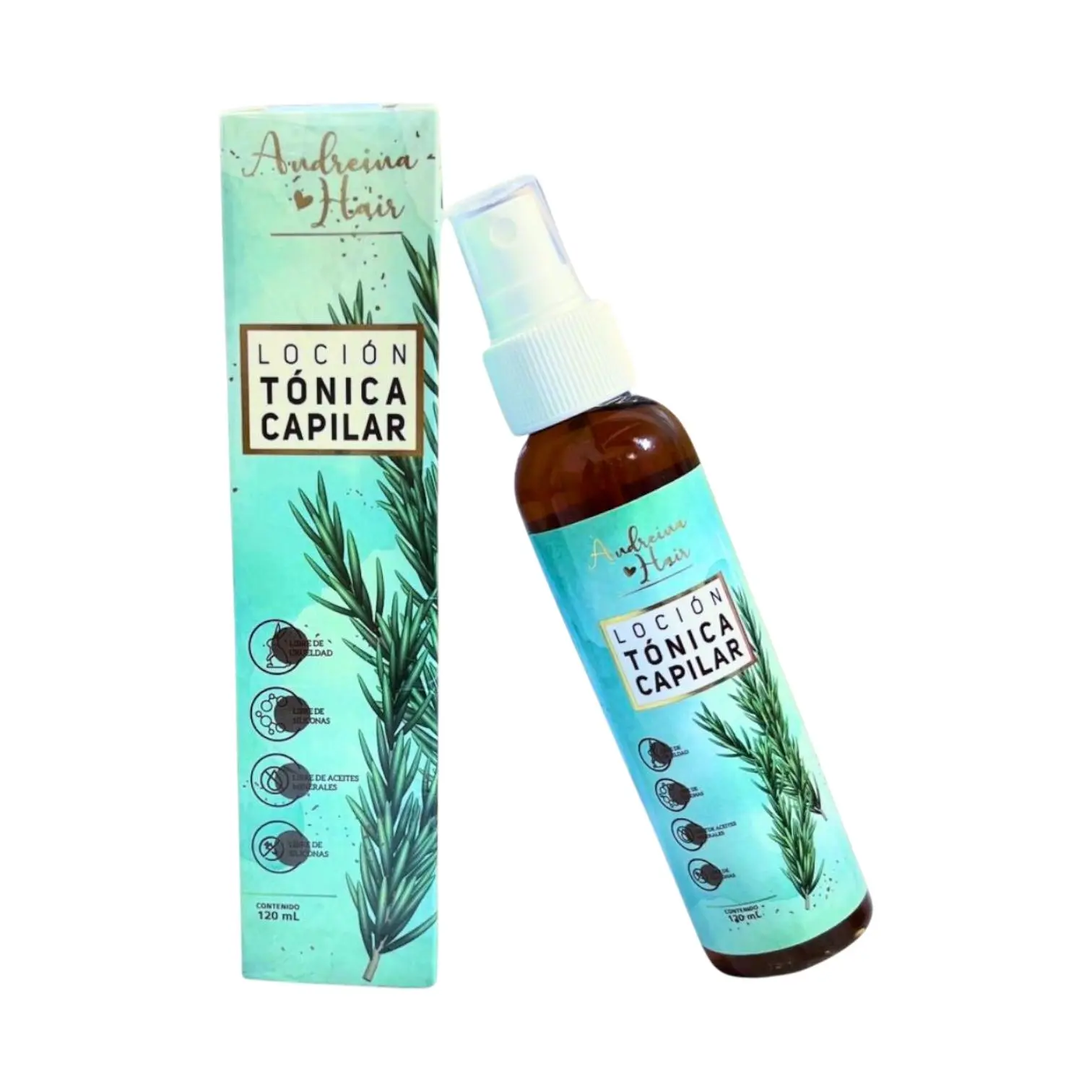 Andreina Hair - Lotion Tonic 120ml - Locion Tonica Capilar with Botanical Design for Your Hair Care Needs