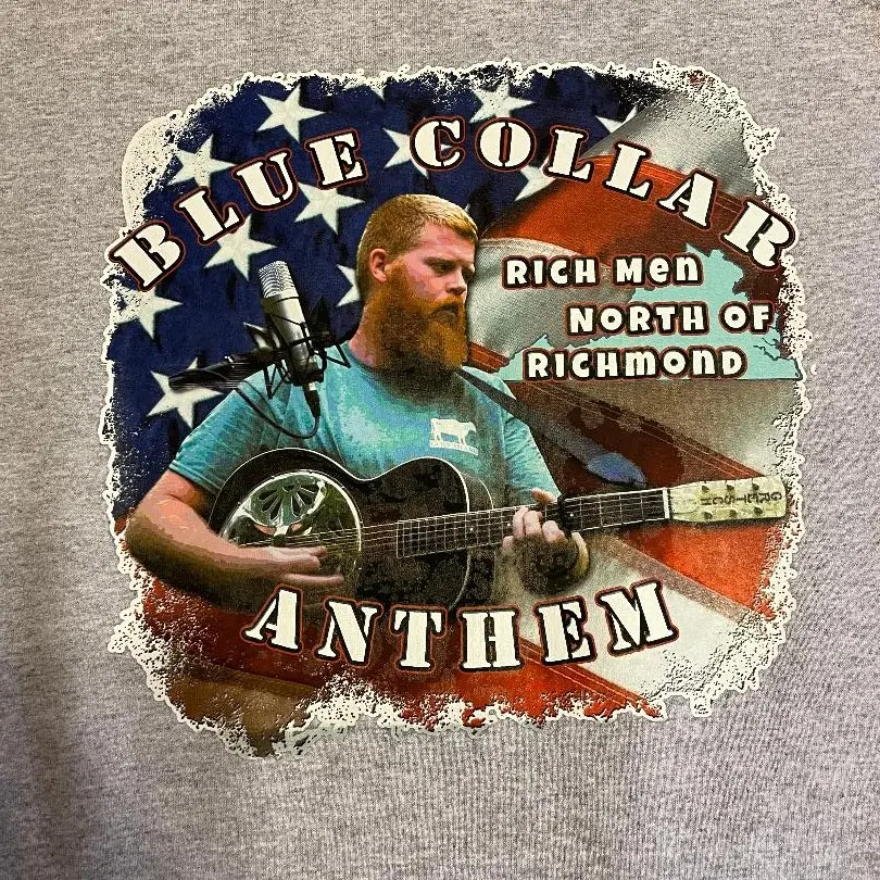 Oliver Anthony blue collar anthem shirt Cotton Crew Neck Casual