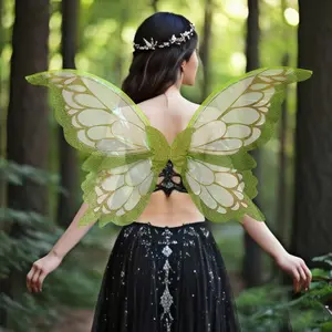 Faerie Angel Butterfly Wings Set, Stage Cosplay Photo Props, Party Accessories, Role Play, Halloween, Christmas, Easter, Festival Dress-Up