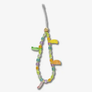 Beaded Phone Charm - Citrus Slice Cellphone Colorful