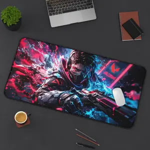 Valorant Gaming Mouse Pad - Futuristic Warrior Desk Mat