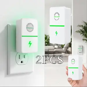 2 PCS US Plug-In Power Saver Boxes, 2026 Updated Design, 90-250V Wide Input Range, Compatible for Home Improvement Electrical Equipment