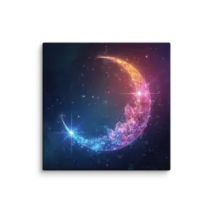 Enchanted Crystal Moon Light – Cosmic Rainbow Décor for Bedroom