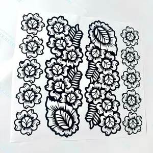 Mehndi Stencil Sticker Sheet for Temporary Tattoos - Self-Adhesive Henna Tattoo Outlines for DIY Body Art on Backhand, Fingers, Diy Tattoos