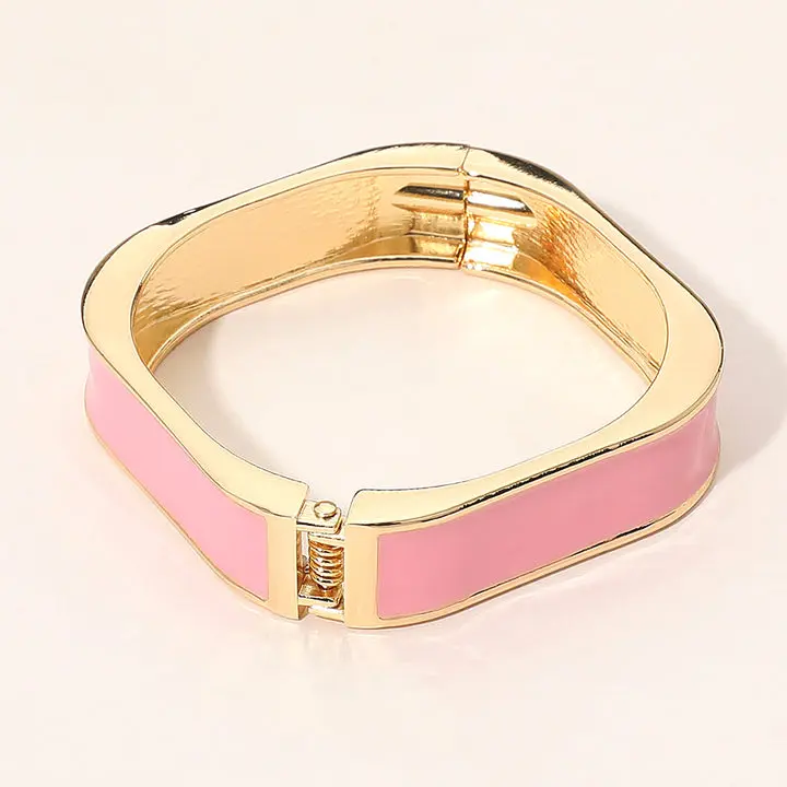 Summer Arm Candy- Square Hinge Bracelet