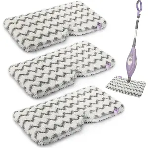 Upgraded Scrub Steam Mop Pad for  Steam Pocket Mop S3501 S3601 S2901 S2902 S3550 S3801 S3901 SE450 S3601D S3901D, Steam Mop Replacement Pads for  Hard Floors, 3 Pack