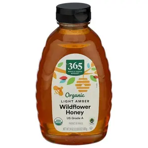 365 by Whole Foods Market, Organic Light Amber Wildflower Honey, US Grade A, 24 Ounce