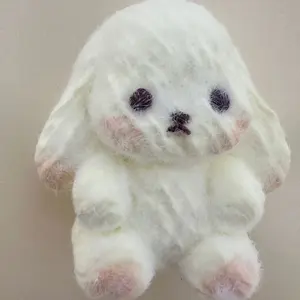 Cream Yellow Bunny Silicone Slow-Rising Toy, Cute Soft Rabbit Squishy Toy, Thick Creamy Slime-Like Texture, Soft Durable Squeeze Toy for Stress Relief, Healing Toy for Kids and Adult