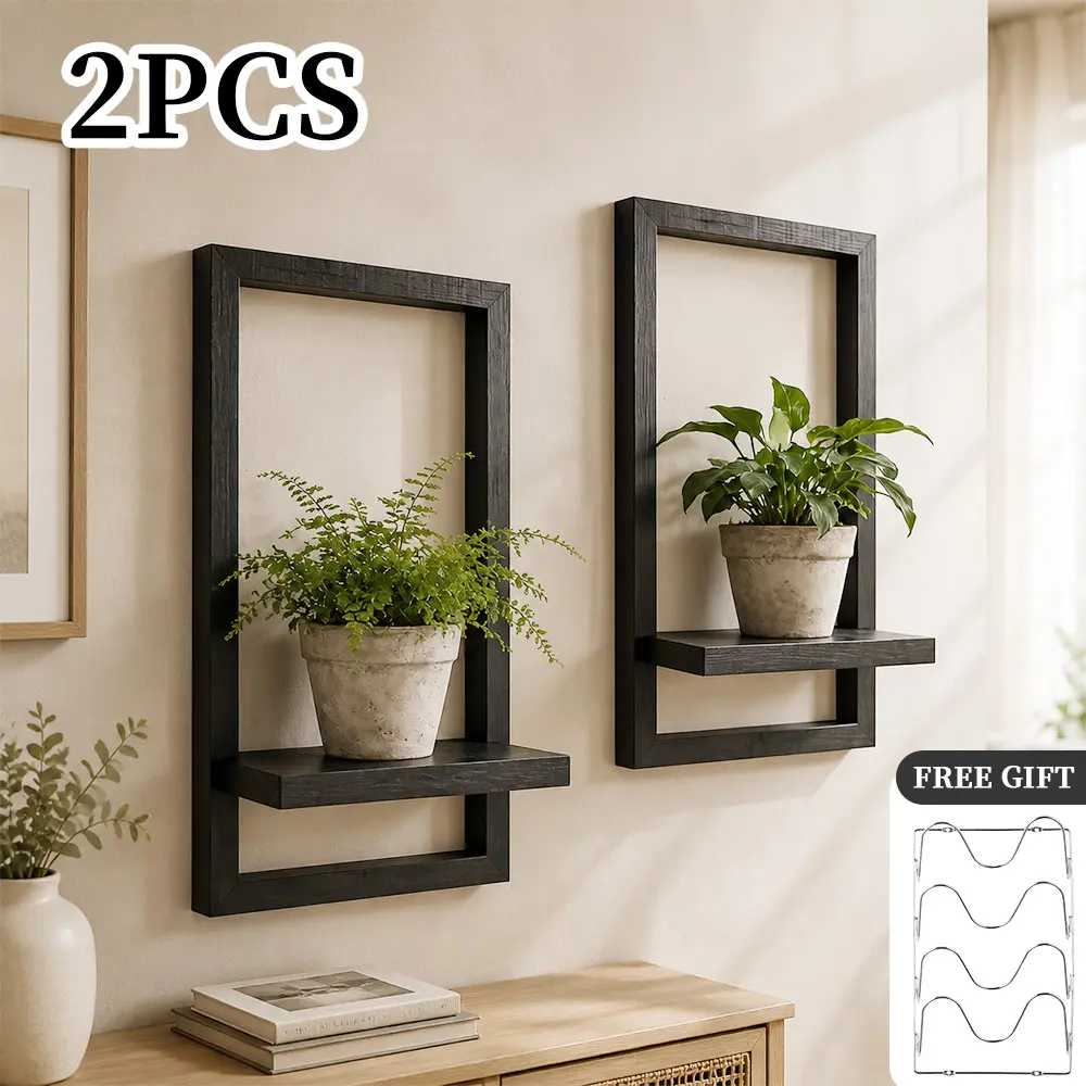 Modern Decorative Shelf Wall Bracket - Easy Install, Solid Frame, Sturdy, Durable, Affordable, Home Supplies Home Decor Hooks & Shelves Accessory