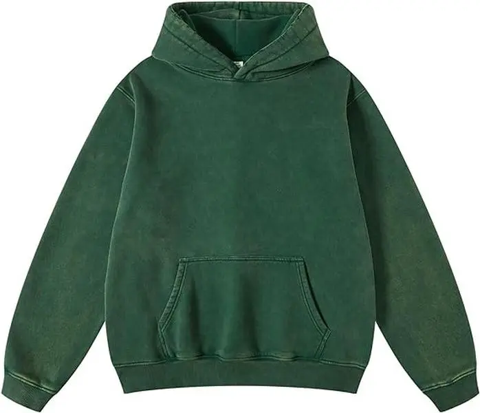 【US Shipping】FAIABLE Womens Oversized Acid Wash Hoodie Unisex Heavyweight Cotton Hoodies Fleece Vintage Washed Sweatshirt Women Men
