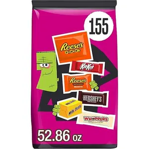 HERSHEY'S Assorted Flavored, Halloween Candy Bulk Bag, 52.86 oz (155 Pieces)