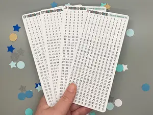 Vertical Numbers Stickers Sheet