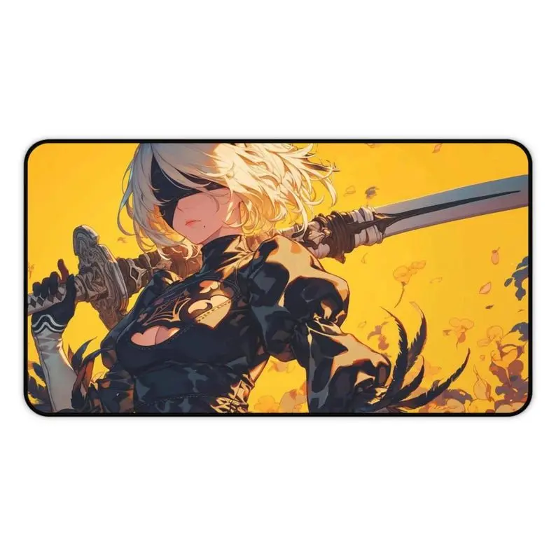 Yorha, 2B, Anime Gamer Desk Mat - Stylish Gaming Mouse Pad, Office Decor, Gift for Gamers, Nier Automata, Unique Desk Accessories