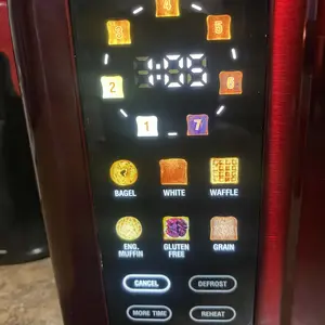Toaster 2 Slice, Stainless Toaster LCD Display&Touch Button, 50% Faster Heating Speed, 1.4'' Wide Slots Toaster, 4 Basic+More Timer Functions, Removable Crumb Tray, 1350W