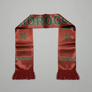Morocco Satin Fan Scarf 🇲🇦⚽✨