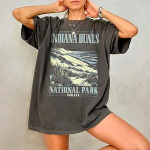 Indiana Dunes National Park Shirt, National Park  T-Shirt, Retro Indiana Shirt, 63 Parks Shirt, Aesthetic Nature Graphic Tee