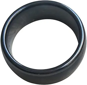 T5577 or UID chip RFID Black Ceramics Smart Finger rewrite Ring 125KHZ/13.56MHZ Wear for Men or Women (T5577 125KHZ-19MM)
