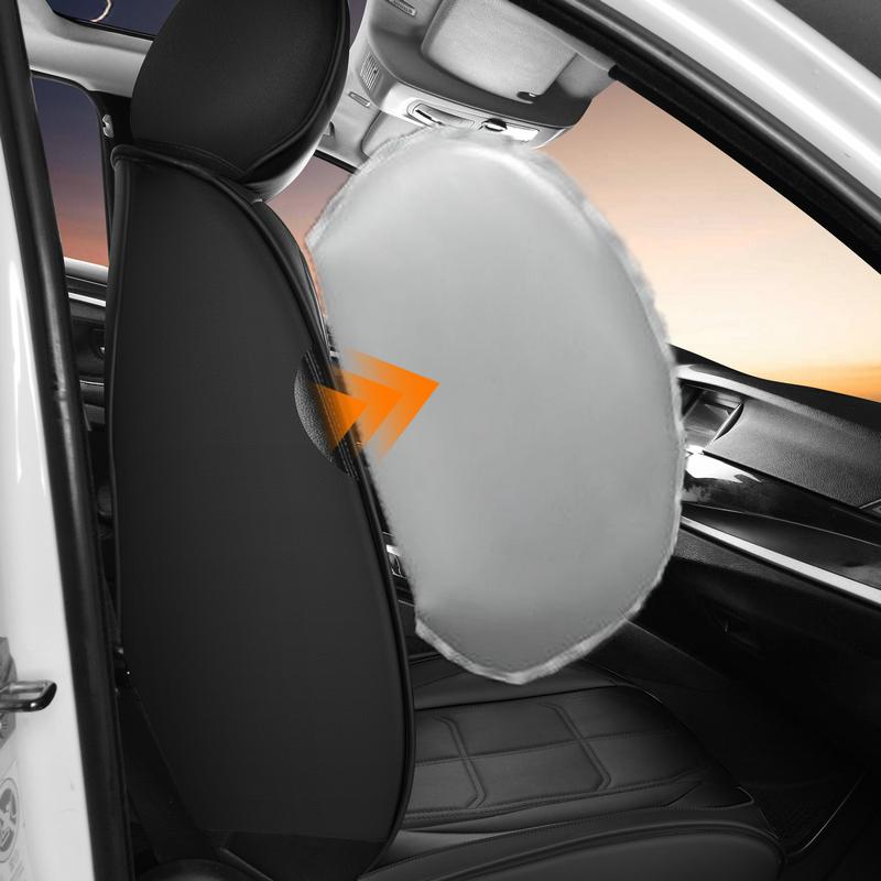1PC Soft PU Leather Automotive Seat Cover Water-Resistant Wear-Resistant Full-Coverage Muscle Seat for Front Row Interior