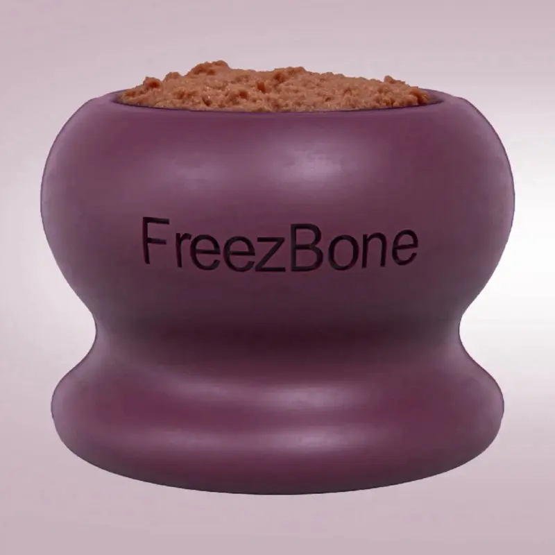 FreezBone - Purple Cooling Chew Toy for Dogs with Food Filled Design