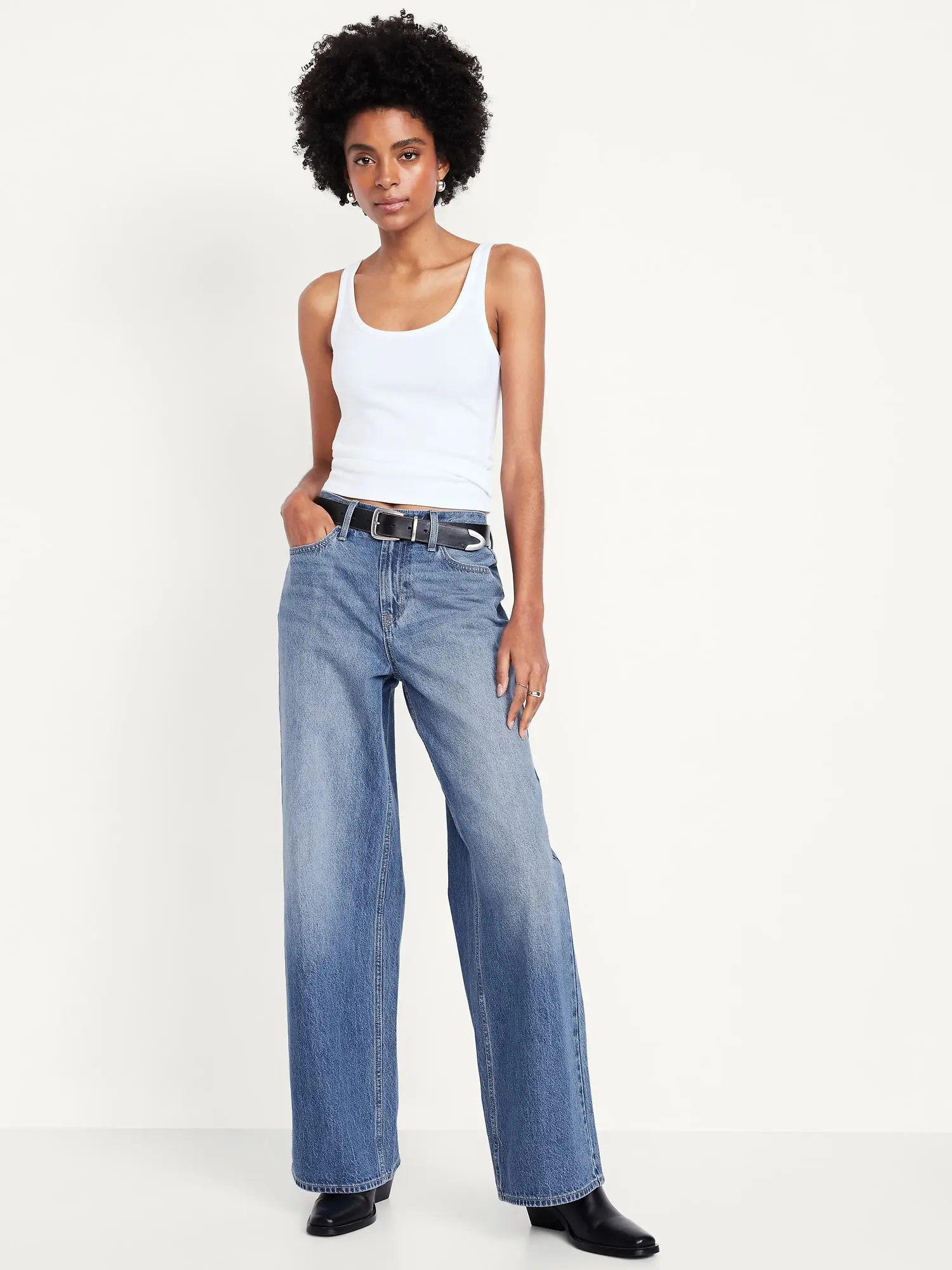Old Navy Women's Mid-Rise Wow Baggy Wide-Leg Jeans