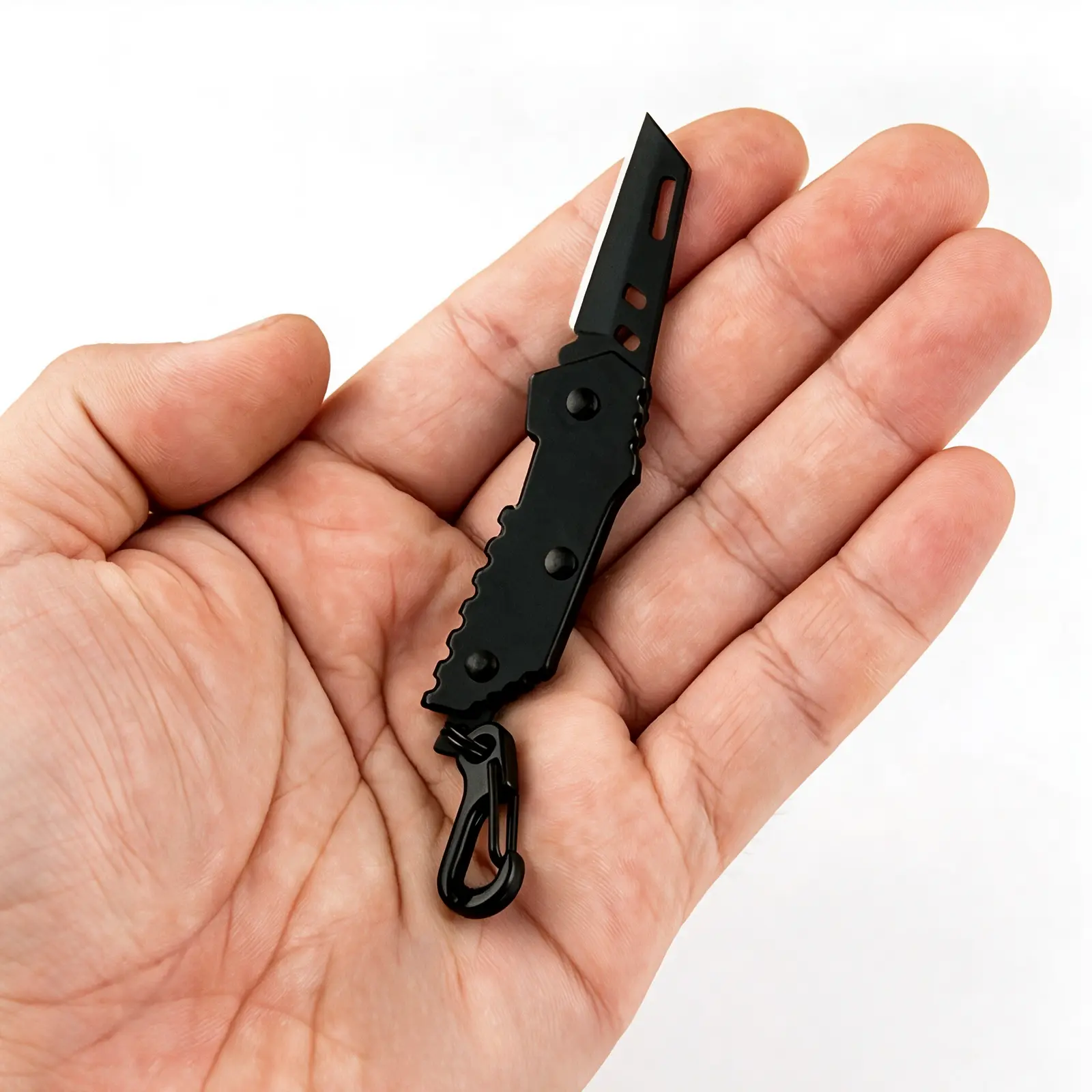 Foldable Pocket Knife, Keychain Attached EdcTool, Daily Use Cutting Utility, Compact Design for Everyday Carry, Reusable Foldable Tool,Portable Knives,Folding tiny Pocket Knives ,Mini Survival Tool,Fashion Accessories for Men& Women, Great Gift,Black tikt