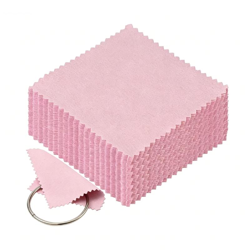 50/100 Pcs/Set Silver Polishing Cloth，Jewelry Cleaning Cloth，Tarnish Remover，Anti-Tarnish，Sterling Silver/Gold/Platinum，Jewelry/Watch/Coins，Microfiber，8x8cm，Restores Shine，Small Jewelry Cleaning Cloth，Jewelry Care Hack