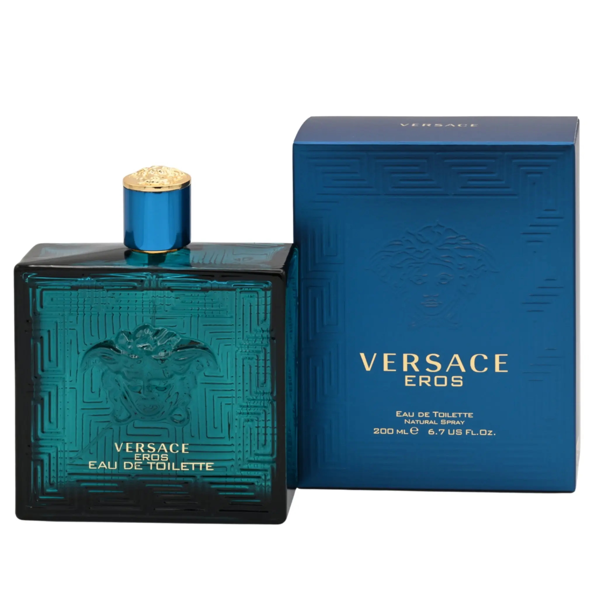 VERSACE Eros Eau de Toilette for Men, A Bold Passionate Men's Cologne with Notes of Mint, Vanilla & Cedarwood, 6.7 fl oz, Bold Passionate Fragrance, Men's Colognes