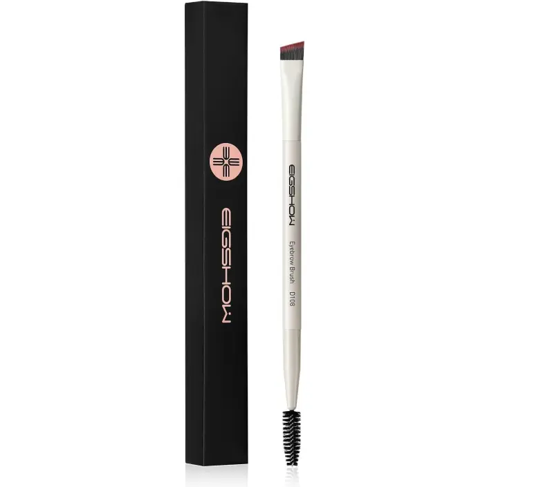 EIGSHOW Eyebrow Brush Double Ends Eyebrow Brush Perfect for Eyeliner and Eyebrow, Wax, Gel (D108 Ivory)