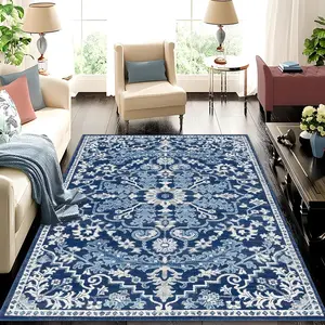 Boho Style Geometric Pattern Rug, 1 Count Non-slip Soft Floor Mat, Decorative Carpet for Home Living Room Bedroom Study Room