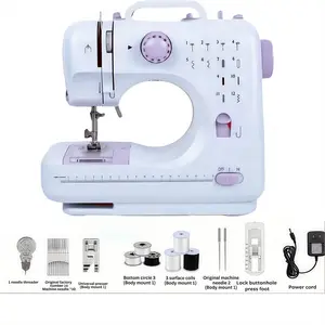 Mini sewing machine, built-in 12-needle multi-function pedal automatic sewing machine, suitable for beginners, send wife/mother/friend Valentine's Day gift