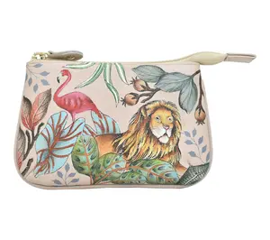 Anushcka Painted Leather Medium Zip Pouch