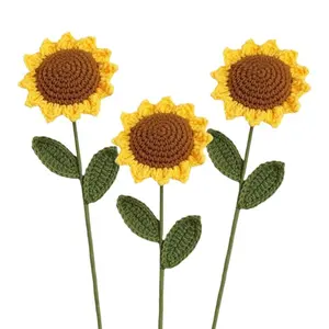 3pcs Artificial Sunflower Stems,  -Vibrant Yellow Sunflowers for Indoor & Outdoor Decor, Perfect for Weddings, Birthdays, and Summer Arrangements, Sunflower Decorations