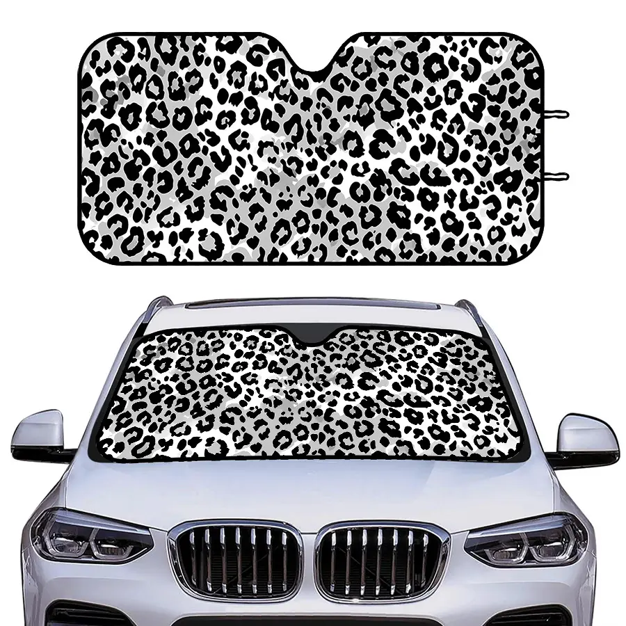 1-Piece car sunshade/visor, Windshield Sunshade, leopard print design, easy to install, suitable for beach travel parking, daily commuter parking and outdoor parking, can be used for personal use or as a gift, Car Sunshades For Windshield