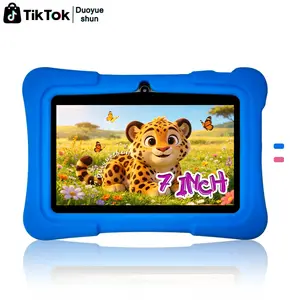 Cute Summer 7-Inch Smart Tablet for Kids & Students, 5G High-Speed WiFi, 2-in-1 Study & Office, HD Full Screen, Front & Rear Dual Cameras, Full-Body Shockproof Case, Early Learning + Entertainment, Online Class Ready, Gift for Easter/Halloween/Christmas