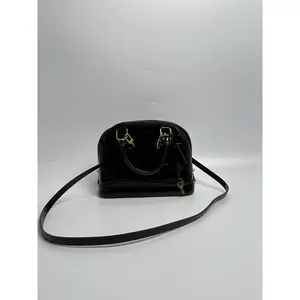 Pre-owned Louis Vuitton LEATHER Shoulder Bags Alma BB Monogram Vernis Shoulder Bag Amarante SH375LV
