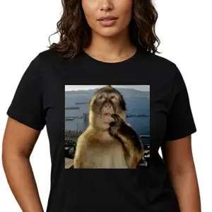 Monkey Thinking Meme Tshirt,Funny Meme Tshirt,Trending Tshirt,Full Size,Full Color - One Style Fits All - Modern Fit - Choose Your Fit Menswear Top
