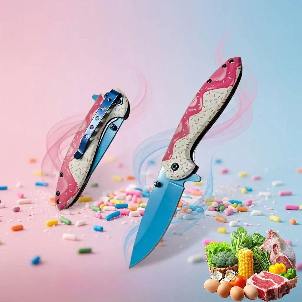 Stainless Steel Folding Knife with Translucent Handle, Portable Multi-Tool for Outdoor Camping and Hiking, High-Hardness Emergency Survival Gear, Outdoor Camping Knives, Essential Tools, Multitool Blades, Waterproof, Adults