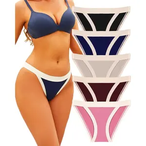 String Bikini Underwear for Women High Cut Breathable Hipster Cheeky Sexy Panties Pack S-XL
