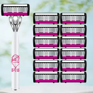 Safety Razor Set, 1 Handle + 18/24 Blade, 7-Layer Manual Razor for Men and Women - Super Smooth, Close Shave, Zero Irritation - Hair Removal Tool for Face, Legs and Body