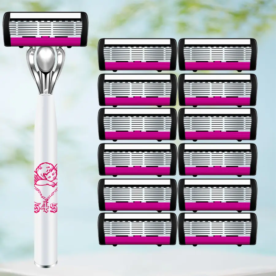 Safety Razor Set, 1 Handle + 18/24 Blade, 7-Layer Manual Razor for Men ...