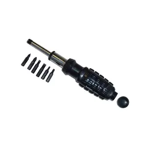 212 MAIN Reversible Magnetic Torx Multi-Tip Driver - Magnetic Multipurpose Screwdriver with Ratcheting Lock, Ergonomic Rubber Grip for Basic Screwdriving Tasks