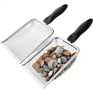 Garden Soil Sifter with Handle, Pet Feces Cleaner, Garden Sand Fertilizer Sieve, Ideal for Beach, Sand, Stones, Dirt, Compost, Perfect for Gardening