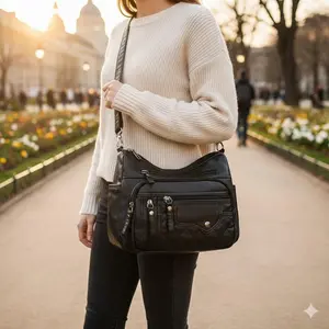 Elegant Women's Leather Shoulder Bag: Multi-Functional, Adjustable Strap, Large Capacity with Inner Pockets, Waterproof and Lightweight for Daily Commute, Office, School, Travel, and All Seasons, Elegant Commuter Bag, Elegant Bags, Stylish Bag
