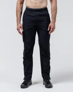 Interval Jogger Men's Recycled Polyester Joggers with 4-Way Stretch Fabric Antimicrobial Properties & Zippered Pockets for Comfort and Mobility