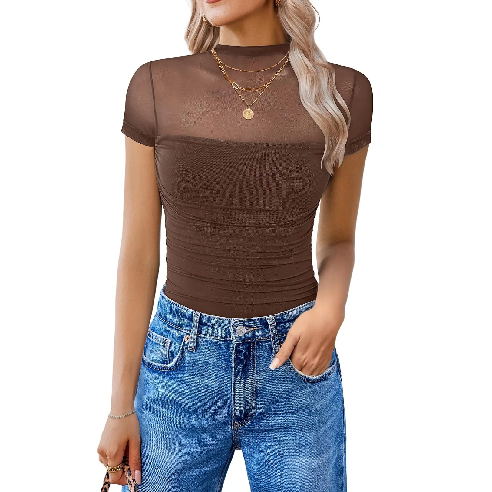 Avidlove Women's Short Sleeve Bodysuit Turtle Neck Body Suits Mesh One Piece Leotard Going Out Tops Date Outfits Avidlove Women's Short Sleeve Bodysuit Turtle Neck Body Suits Mesh One Piece Leotard Going Out Tops Date Outfits