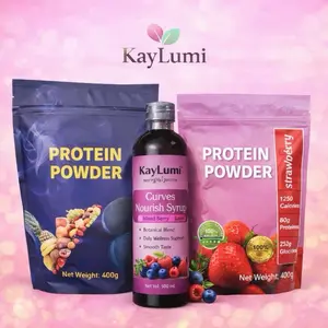 KayLumi Nourish Syrup & Protein Powder 400g Original & Strawberry Flavor Set for Daily Wellness Supports